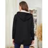 imageGihuo Womens Winter Coat Sherpa Lined Zip Hoodie Long Sweatshirt Warm Fleece Lining Heavyweight Hooded JacketBlack