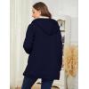 imageGihuo Womens Winter Coat Sherpa Lined Zip Hoodie Long Sweatshirt Warm Fleece Lining Heavyweight Hooded JacketNavy