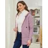 imageGihuo Womens Winter Coat Sherpa Lined Zip Hoodie Long Sweatshirt Warm Fleece Lining Heavyweight Hooded JacketPurple