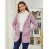 imageGihuo Womens Winter Coat Sherpa Lined Zip Hoodie Long Sweatshirt Warm Fleece Lining Heavyweight Hooded JacketPurple