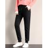 imageGihuo Womens Winter Fleece Pants Sherpa Lined Sweatpants Active Running Jogger Pants02 Black