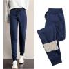 imageGihuo Womens Winter Fleece Pants Sherpa Lined Sweatpants Active Running Jogger Pants02 Navy