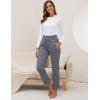 imageGihuo Womens Winter Fleece Pants Sherpa Lined Sweatpants Active Running Jogger PantsDark Grey