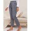 imageGihuo Womens Winter Fleece Pants Sherpa Lined Sweatpants Active Running Jogger PantsDark Grey