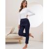 imageGihuo Womens Winter Fleece Pants Sherpa Lined Sweatpants Active Running Jogger PantsNavy
