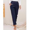 imageGihuo Womens Winter Fleece Pants Sherpa Lined Sweatpants Active Running Jogger PantsNavy