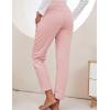 imageGihuo Womens Winter Fleece Pants Sherpa Lined Sweatpants Active Running Jogger PantsPink