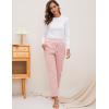 imageGihuo Womens Winter Fleece Pants Sherpa Lined Sweatpants Active Running Jogger PantsPink