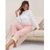 imageGihuo Womens Winter Fleece Pants Sherpa Lined Sweatpants Active Running Jogger PantsPink