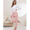 imageGihuo Womens Winter Fleece Pants Sherpa Lined Sweatpants Active Running Jogger PantsPink