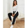 imageGihuo Womens Winter Warm Fleece Pants Sherpa Lined Sweatpants Jogger Track Pants Athletic Active Lounge PantsBlack