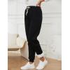 imageGihuo Womens Winter Warm Fleece Pants Sherpa Lined Sweatpants Jogger Track Pants Athletic Active Lounge PantsBlack