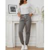 imageGihuo Womens Winter Warm Fleece Pants Sherpa Lined Sweatpants Jogger Track Pants Athletic Active Lounge PantsDark Grey