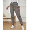 imageGihuo Womens Winter Warm Fleece Pants Sherpa Lined Sweatpants Jogger Track Pants Athletic Active Lounge PantsDark Grey