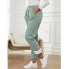 imageGihuo Womens Winter Warm Fleece Pants Sherpa Lined Sweatpants Jogger Track Pants Athletic Active Lounge PantsGreen