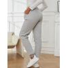 imageGihuo Womens Winter Warm Fleece Pants Sherpa Lined Sweatpants Jogger Track Pants Athletic Active Lounge PantsLight Grey