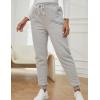 imageGihuo Womens Winter Warm Fleece Pants Sherpa Lined Sweatpants Jogger Track Pants Athletic Active Lounge PantsLight Grey