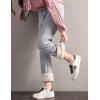 imageGihuo Womens Winter Warm Sherpa Lined Sweatpants Fleece PantsLight Grey