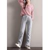 imageGihuo Womens Winter Warm Sherpa Lined Sweatpants Fleece PantsLight Grey