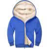 imageGihuo Unisex Boys Girls Winter Warm Sherpa Lined Zip Up Sweatshirt Fleece Jacket Kids Hoodie OuterwearDarkblue