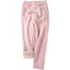 imageGihuo Womens Sherpa Lined Sweatpants Winter Warm Fleece Lined Sweatpants with Pockets Fleece Jogger Pants2 Pink
