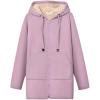 imageGihuo Womens Winter Coat Sherpa Lined Zip Hoodie Long Sweatshirt Warm Fleece Lining Heavyweight Hooded JacketPurple