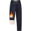 imageGihuo Womens Winter Warm Sherpa Lined Sweatpants Fleece PantsNavy