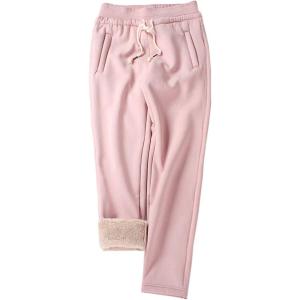 imageGihuo Womens Sherpa Lined Sweatpants Winter Warm Fleece Lined Sweatpants with Pockets Fleece Jogger Pants2 Pink