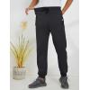 imageGihuo Mens Sherpa Lined Athletic Sweatpants Winter Warm Track Pants01 Blackribbed Cuffs