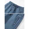 imageGihuo Mens Sherpa Lined Athletic Sweatpants Winter Warm Track Pants01 Blueribbed Cuffs