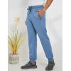 imageGihuo Mens Sherpa Lined Athletic Sweatpants Winter Warm Track Pants01 Blueribbed Cuffs