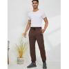 imageGihuo Mens Sherpa Lined Athletic Sweatpants Winter Warm Track Pants01 Brownribbed Cuffs