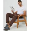 imageGihuo Mens Sherpa Lined Athletic Sweatpants Winter Warm Track Pants01 Brownribbed Cuffs