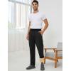 imageGihuo Mens Sherpa Lined Athletic Sweatpants Winter Warm Track Pants02 Blackstraight Cuffs