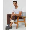 imageGihuo Mens Sherpa Lined Athletic Sweatpants Winter Warm Track Pants02 Brownstraight Cuffs