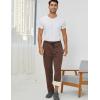 imageGihuo Mens Sherpa Lined Athletic Sweatpants Winter Warm Track Pants02 Brownstraight Cuffs
