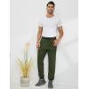 imageGihuo Mens Winter Fleece Pants Sherpa Lined Sweatpants Active Running Jogger Pants1 Armygreen Ribbed Cuff