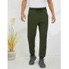 imageGihuo Mens Winter Fleece Pants Sherpa Lined Sweatpants Active Running Jogger Pants1 Armygreen Ribbed Cuff