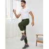 imageGihuo Mens Winter Fleece Pants Sherpa Lined Sweatpants Active Running Jogger Pants1 Armygreen Ribbed Cuff