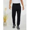 imageGihuo Mens Winter Fleece Pants Sherpa Lined Sweatpants Active Running Jogger Pants1 Black Ribbed Cuff