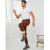 imageGihuo Mens Winter Fleece Pants Sherpa Lined Sweatpants Active Running Jogger Pants1 Brown Ribbed Cuff