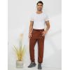 imageGihuo Mens Winter Fleece Pants Sherpa Lined Sweatpants Active Running Jogger Pants1 Brown Ribbed Cuff