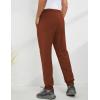 imageGihuo Mens Winter Fleece Pants Sherpa Lined Sweatpants Active Running Jogger Pants1 Brown Ribbed Cuff