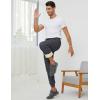 imageGihuo Mens Winter Fleece Pants Sherpa Lined Sweatpants Active Running Jogger Pants1 Dark Grey Ribbed Cuff