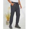 imageGihuo Mens Winter Fleece Pants Sherpa Lined Sweatpants Active Running Jogger Pants1 Dark Grey Ribbed Cuff