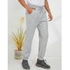 imageGihuo Mens Winter Fleece Pants Sherpa Lined Sweatpants Active Running Jogger Pants1 Light Grey Ribbed Cuff