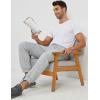 imageGihuo Mens Winter Fleece Pants Sherpa Lined Sweatpants Active Running Jogger Pants1 Light Grey Ribbed Cuff