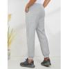 imageGihuo Mens Winter Fleece Pants Sherpa Lined Sweatpants Active Running Jogger Pants1 Light Grey Ribbed Cuff