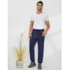 imageGihuo Mens Winter Fleece Pants Sherpa Lined Sweatpants Active Running Jogger Pants1 Royalblue Ribbed Cuff