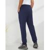 imageGihuo Mens Winter Fleece Pants Sherpa Lined Sweatpants Active Running Jogger Pants1 Royalblue Ribbed Cuff